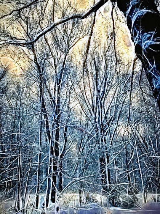 4 O'Clock Winter Landscape - Artofmine