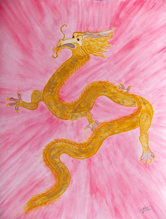 watercolor dragon chinese