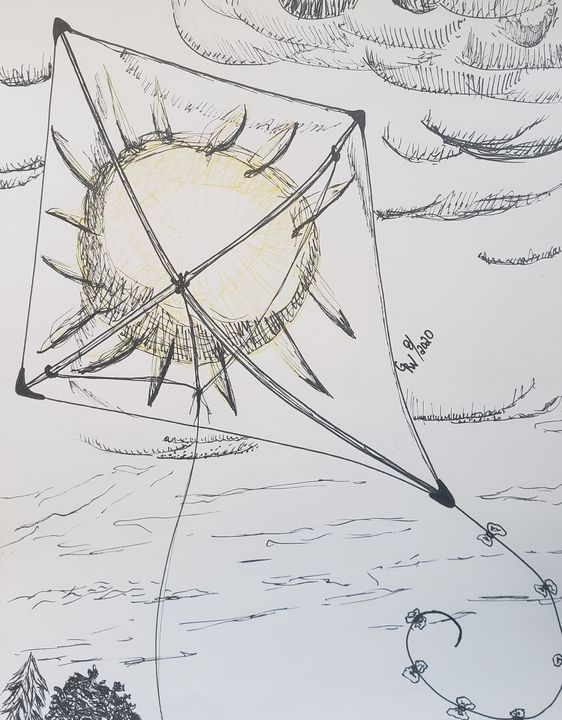 kite clipart black and white - Clip Art Library
