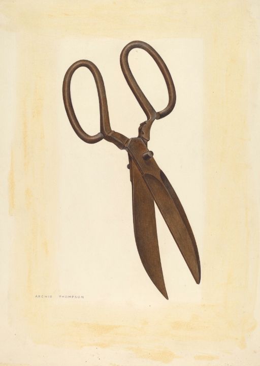 Antique Large Scissors, Farm Rusty Iron - Ruby Lane