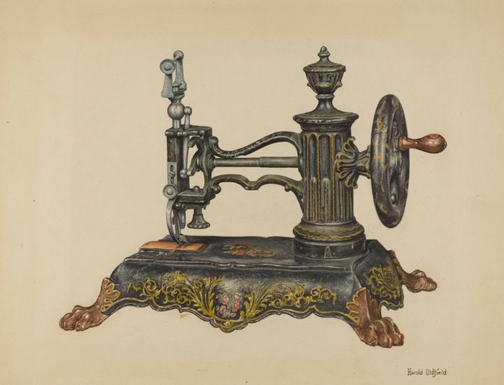 Sewing Machine - Great Art Library - Paintings & Prints, People