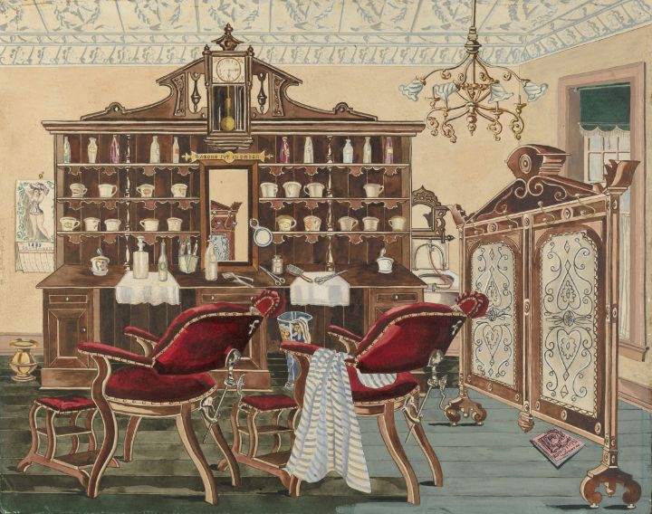 Barber Shop - Great Art Library - Paintings & Prints, People