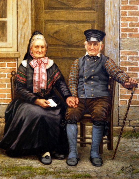 Old Love Grandma and Grandpa - Great Art Library - Paintings & Prints,  People & Figures, Other People & Figures, Other - ArtPal