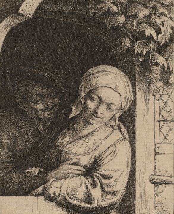 Peasant Couple in a Doorway - Great Art Library - Paintings