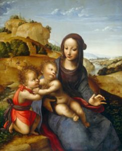 Madonna and Child with the Infant Sa