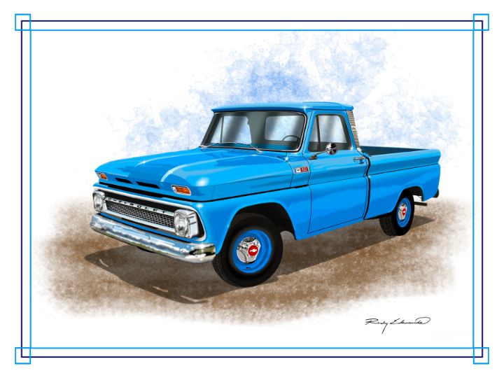 C10 Chevrolet Pickup Truck Art Print - Studio21Graphix - Digital Art ...