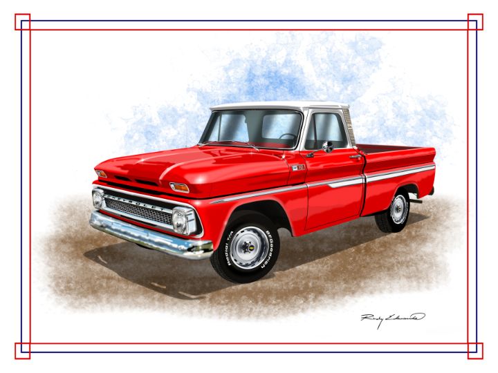 C10 Chevrolet Pickup Truck Art Print - Studio21Graphix - Digital Art ...