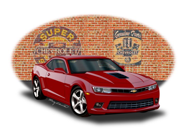 2014 Camaro SS Car Art Print - Studio21Graphix - Digital Art, Vehicles ...