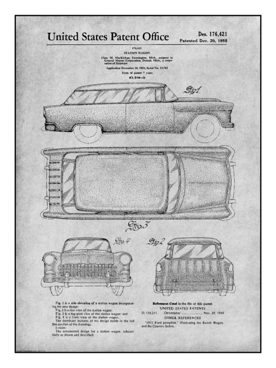 1955 Chevrolet Nomad Wagon Patent - Studio21Graphix - Digital Art & AI ...