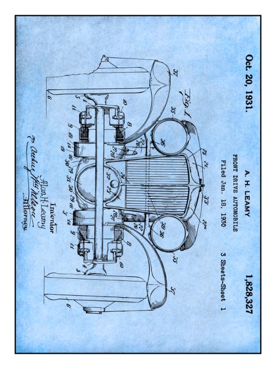 L- 29 Cord Front Wheel Drive Patent - Studio21Graphix - Digital Art ...