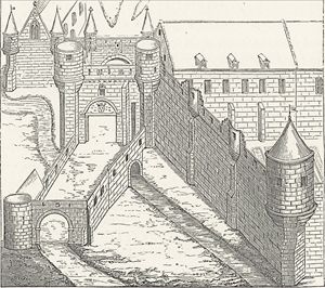 Medieval castle drawing