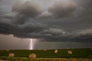 Prairie Storm Clouds Lightning - Fine Art Photography