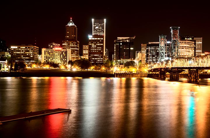 Night Shot Portland Oregon - Fine Art Photography