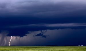 Prairie Storm Clouds Lightning - Fine Art Photography