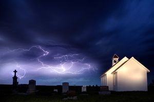 Storm and the Country Church - Fine Art Photography