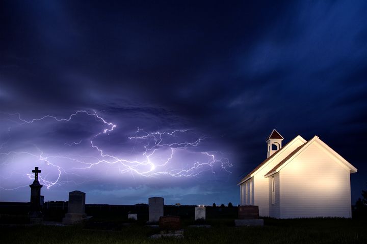 Storm and the Country Church - Fine Art Photography