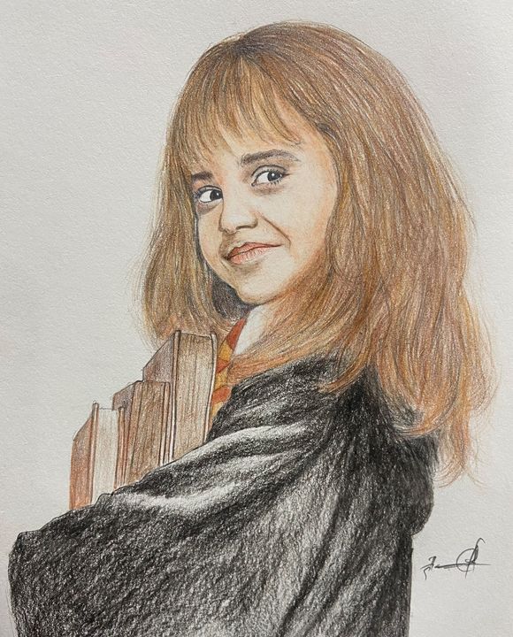 prompthunt: hermione! granger! at hogwarts!!!! by emma watson. beautiful  detailed face. by artgerm and greg rutkowski and alphonse mucha