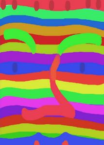 Hiding In Colorful Site Art Abstract