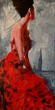 Acrylpainting Red dress