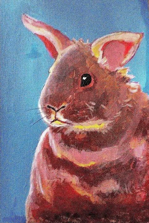 Red Rabbit - laura's art dumpster - Paintings & Prints, Animals, Birds ...