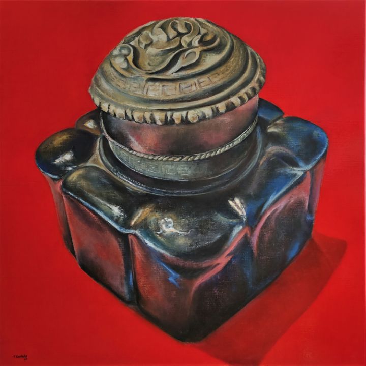 Indian glass inkwell - tomascastano