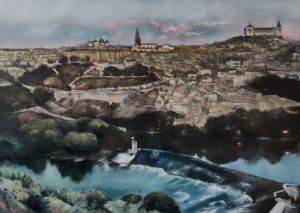 Panorámica de Toledo al atardecer