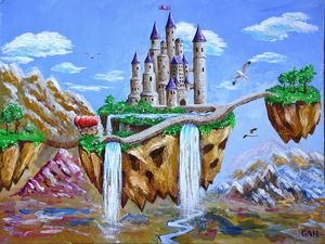 A hovering castle