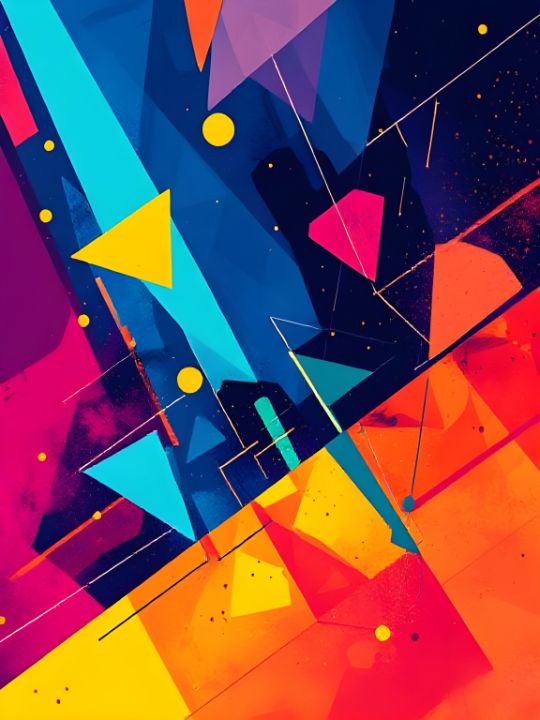 Adjust | Abstract Geometric Print - louwdownload - Digital Art & AI ...