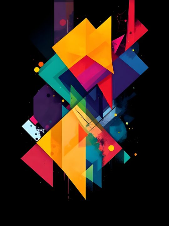 Collapse | Abstract Geometric Print - louwdownload - Digital Art & AI ...