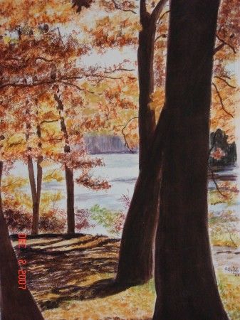 Lake Silvermine in Fall - Michele L. Squibb