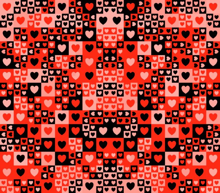Tiled hearts Abstract - Keith Hix