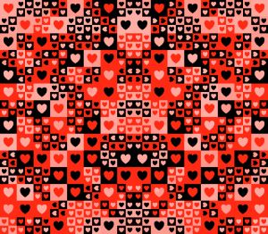 Tiled hearts Abstract - Mindful Canvas AI