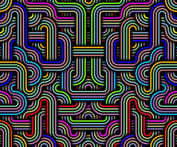 Technicolor Trails - Mindful Canvas AI