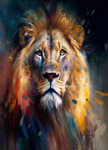 Colorfull Lion Illustration