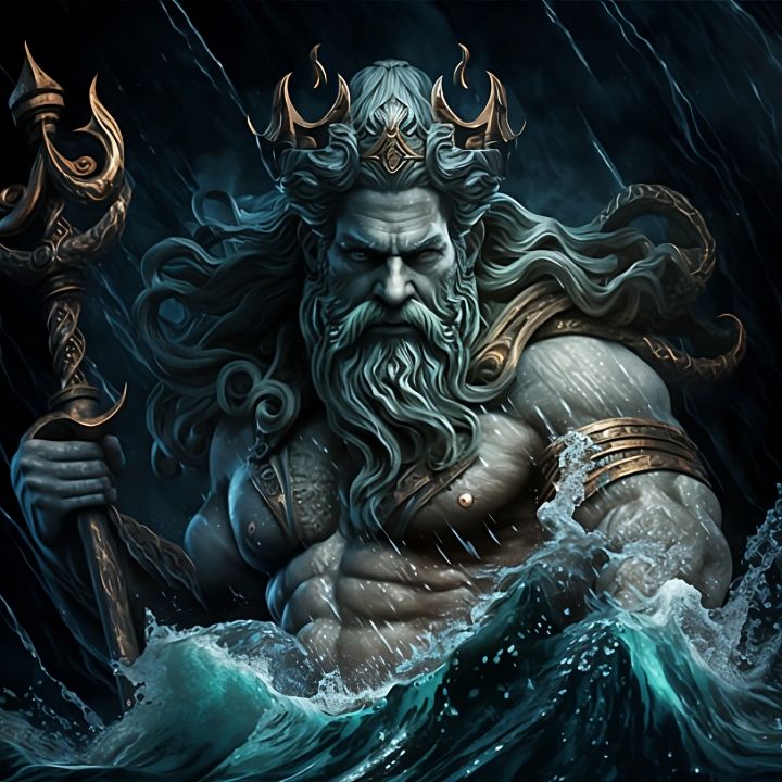 Greek God Poseidon - ArtArtificialGR