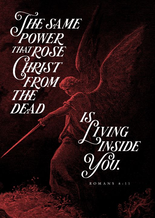 Religious Poster Romans 8 11 - Cool Posters For All - Digital Art & AI ...