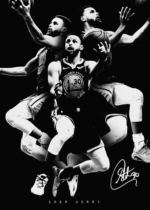 NBA Basketball Steph Curry - Team Awesome - Digital Art, Sports ...
