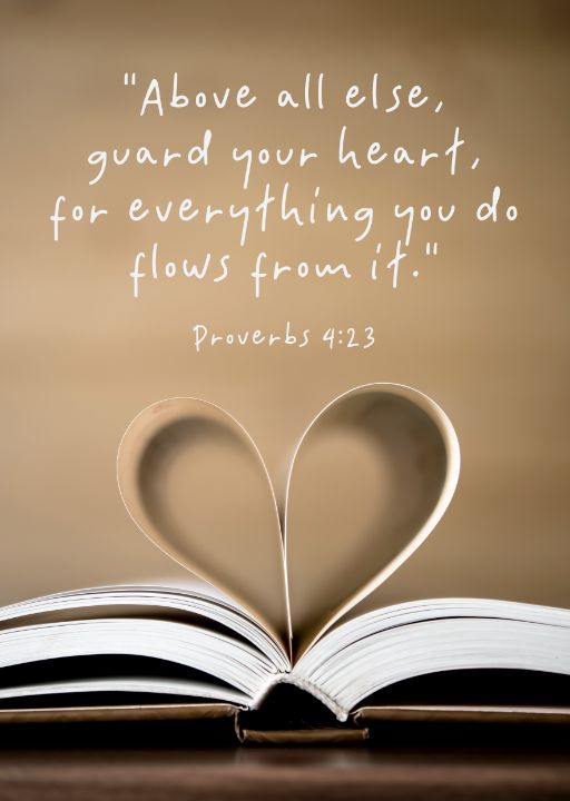 Proverbs 4:23 Bible Verse Heart - Cool Posters For All - Digital Art ...