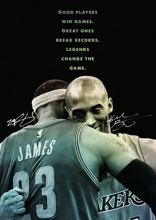 Kobe Bryant Lebron James LA Lakers - Cool Anime Posters - Digital Art,  Sports & Hobbies, Basketball - ArtPal
