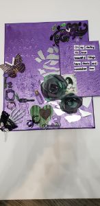 Purple and green goth mixed media
