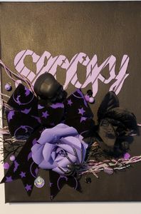 Black and Purple Gothic mixed media