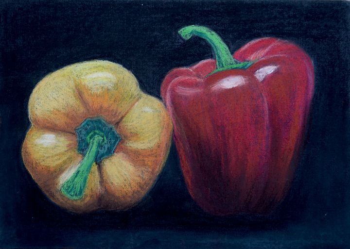 sweet peppers - Nataliya Samoylova - Drawings & Illustration, Food &  Beverage, Vegetables, Peppers - ArtPal