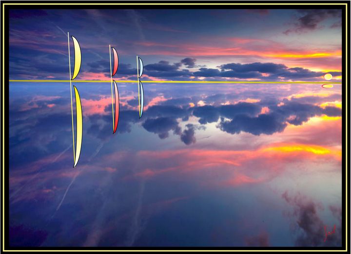 Reflecting on a sunset Good Art Direct Paintings & Prints, Landscapes & Nature, Natural