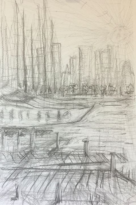 Chelsea Harbour five minute sketch - Good Art Direct - Drawings ...