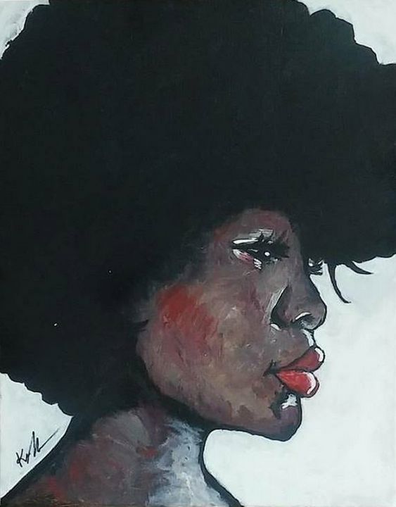 Afro Girl - Art By Kenny