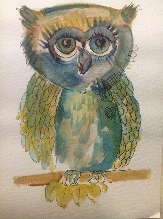 Powlo Owl - Woot Owls - Paintings & Prints, Animals, Birds, & Fish ...