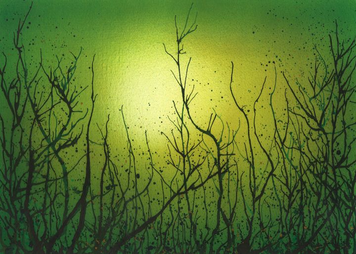 Green Abstract 'Spring' - Emma Childs Art - Paintings & Prints ...