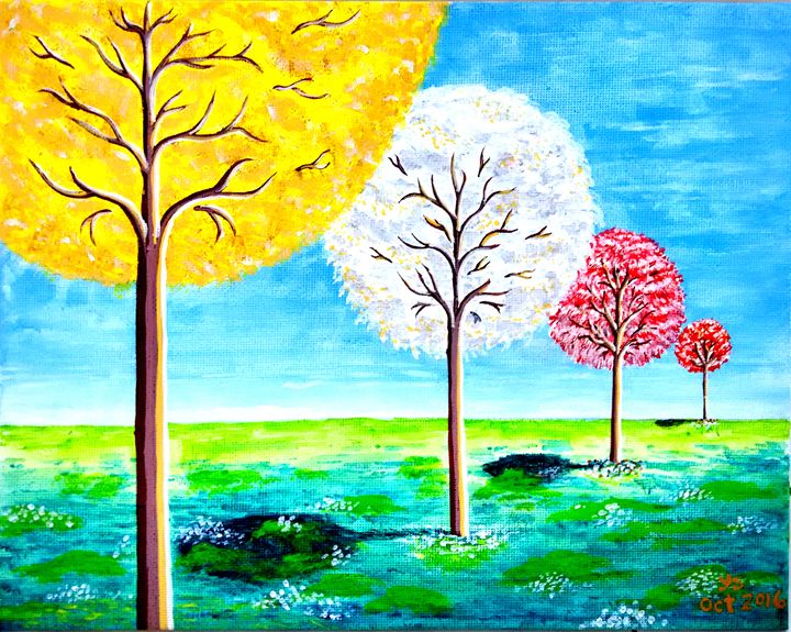 TREES IN COLOR YS Gallery Paintings & Prints, Flowers