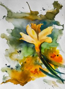 Yellow Orchid - Rob Hubert Watercolors