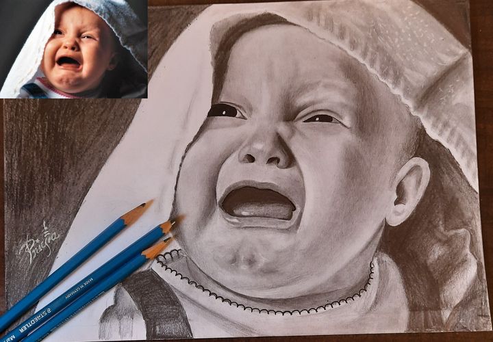 Baby's Handmade Portrait - Priya ArtWaves